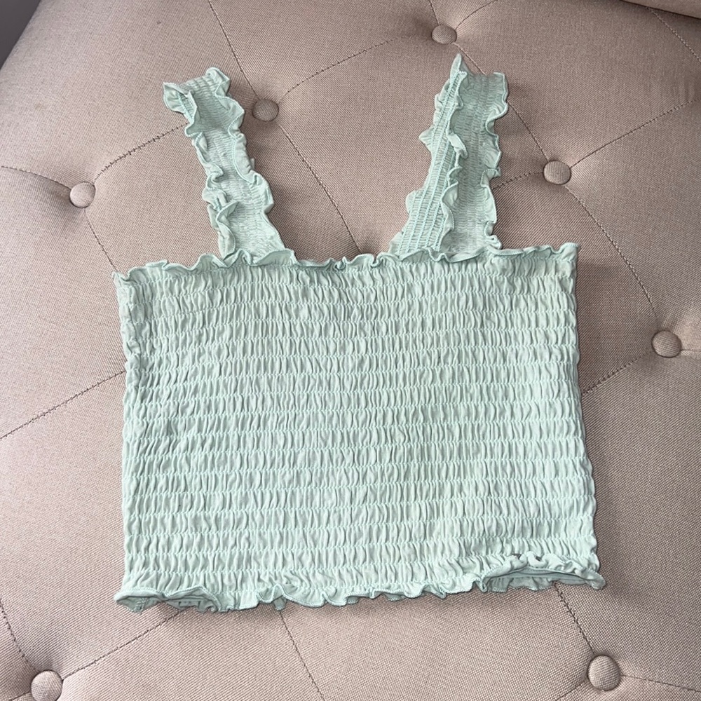 Hollister mint green crop top